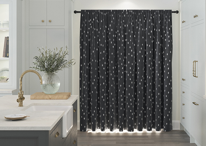 Ink Spots, Black and White - Made to Measure Curtains - Image 7